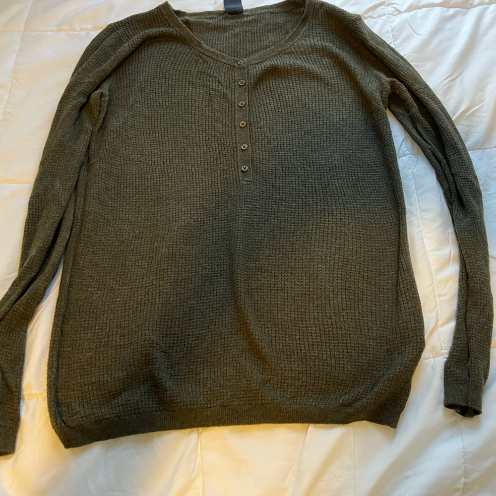 Gap Women’s Olive Green Henley Sweater